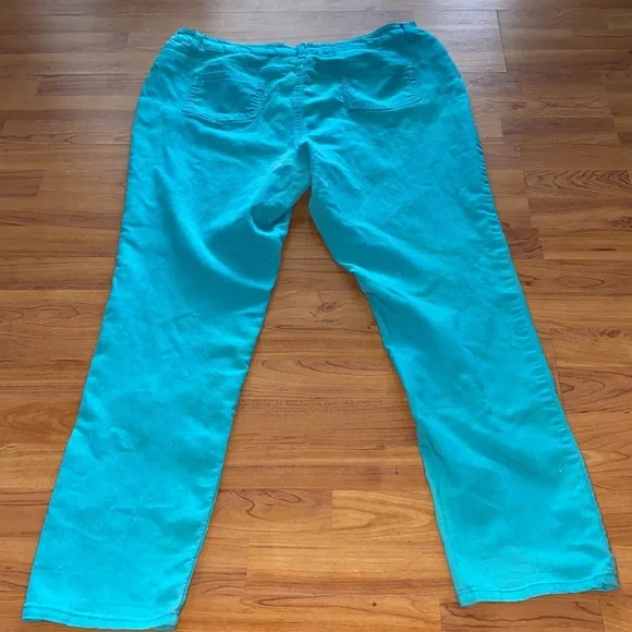 Woman’s Ashley Stewart Jeans Teal 18 - Picture 3 of 4